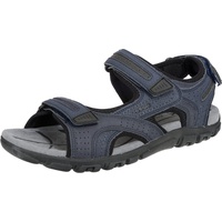 GEOX Strada D Riemchensandalen, Blau Navy Dk Grey, 41