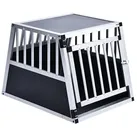 HOME DELUXE Hunde-Transportbox Alu SKITO, verschließbar, Hundetransportbox Aluminium Hundebox Kofferraum schwarz