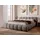 GRAINGOLD Polsterbett mit Bettkasten 140x200 Grau Samt, Doria