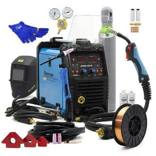 MIG MAG Schweißgerät Inverter Schweißgerät - Bestschweissen.de Sherman DIGIMIG 200 HIT 230V 200A - Set mit Schutzgas, MMA, WIG Lift, Synergie, IGBT