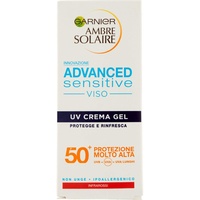 Garnier Ambre Solaire UV-Gel-Gesichtscreme Advanced Sensitive, LSF 50+, sehr hoher Schutz, 50 ml