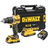 DeWalt DCD100YD2T-QW 2-Gang-Akku-Schlagbohrschrauber bürstenlos, inkl. 2 Akkus 2.0Ah