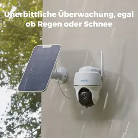 Reolink 3MP Pan Tilt Akku- Überwachungskamera Außenbereich Personen-/Fahrzeugerkennung,2,4 GHz WLAN,Solarbetrieben,2 Wege-Audio - Weiß
