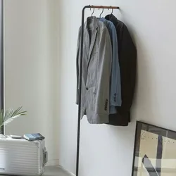 Yamazaki Home Garderobenständer zum Anlehnen Kleiderständer Japan Design schwarz 38x160cm
