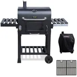 TAINO HERO XL BBQ Smoker Grillwagen Holzkohle Grill Standgrill Räucherofen