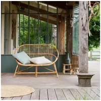 Tikamoon Outdoor Rattanbank Sofa aus Rattan exotischer Stil Tikamoon