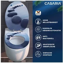CASARIA WC-Sitz mit doppelter Absenkautomatik Steine