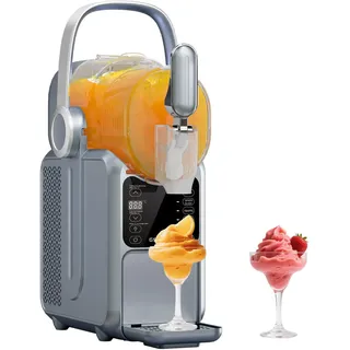 GSEICE Slush Maschine, 3L, kein Eis nötig, Slush-Maker für Zuhause mit tragbarem Griff, Echtzeit-Temperaturanzeige, 5 voreingestellte Modi für Margaritas, Frappés, Milchshake, Saft und mehr
