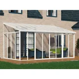 Palram San Remo Alu weiß Polycarbonat 3 mm / Dach HKP 8 mm 15,1 m2