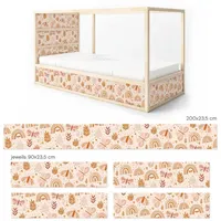 Unik nordic Möbelfolie IKEA Kura Bett­aufkleber Set - Boho