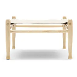 Carl Hansen - KK97170 Safari Hocker, Esche geölt / Leder Natur / Canvas Natur