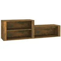 VidaXL Schuhschrank Räuchereiche 150x35x45 cm Holzwerkstoff