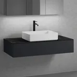 neoro n50 Unterschrank B: 120 cm mit 1 Auszug, Waschtisch B: 58 cm weiß matt, B: 120.5 BN0065WM+BN0414BM+BN0404C2