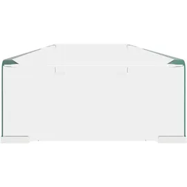 vidaXL TV-Tisch/Bildschirmerhöhung Glas Transparent 100x30x13 cm