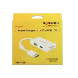 Delock Display-Adapter DisplayPort M HD-15 HDMI 19-polig W