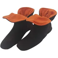 RAIKOU Damen Herren Hüttenschuche Fleece Rutschfester Haussocken Bettschuhe Coffee/Orange-34/37 - Braun/Orange - 34-37