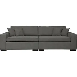 Home Affaire 2-Sitzer HOME AFFAIRE "Skara XXL", grau (dunkelgrau), B:280cm H:86cm T:130cm, 100% Polyester, Sofas, Lounge-Sofa XXL mit Federkern-Polsterung, in vielen Bezugsvarianten
