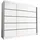 silape Sofnet Schwebetürenschrank, Weiß, Holzwerkstoff, Rechteckig, 250x215x58 cm, Schlafzimmer, Kleiderschränke, Schwebetürenschränke