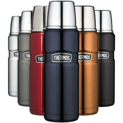 THERMOS Kanne King Isolierflasche 0,47L Flasche Isolierkanne Tee Drehverschluss Farbe: Cranberry