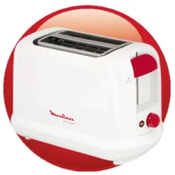 Moulinex Principle 2 2Slice(S) 850W Weißer Toaster