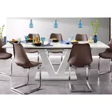 INOSIGN Esstisch ausziehbar Andy, TOPSELLER! (Tisch, Esstisch, OTTOs Choice), mit Auszugsfunktion, 2 Breiten (140-180 cm oder 180-220 cm) weiß 180 cm x 76 cm x 90 cm