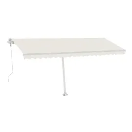 vidaXL Automatische Markise mit LED & Windsensor 500x350 cm Cremeweiß