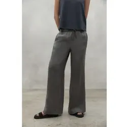 ECOALF für Damen. MCWGAPAMOSA00710S24-306 Graue Mosa-Hose (L), Lässig, Leinen
