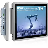 NORQIN 19-Zoll Lüftungsloser Industrie-Embedded-Panel-PC,10-Punkt-Kapazitiver Touchscreen,Industrie-Touchscreen-Panel-Computer,IP65-All-in-One-Computer(No CPU,No RAM & Storage & System)