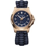 Victorinox I.N.O.X. V 37mm Damenuhr, 241955 Roségold-Blau