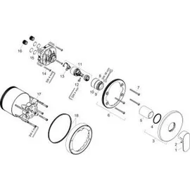 Hansgrohe Rebris S UP-Brause-Einhebelmischer, 1 Verbraucher, chrom