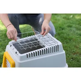 Kerbl Kaninchenbau Bunny Base Komplettset, grau/orange, ca. B38,5/H55/T58 cm,