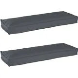 vidaXL Palettenkissen 120 x 40 x 8 cm anthrazit 2 St.
