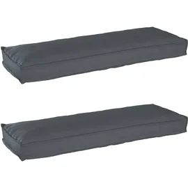 vidaXL Palettenkissen 120 x 40 x 8 cm anthrazit 2 St.