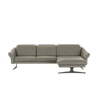 himolla Ecksofa Leder 1059 ¦ grau ¦ Maße (cm): B: 284 H: 83 T: 179.0