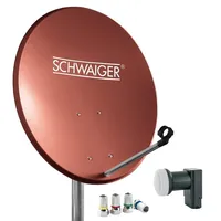 Schwaiger Satellitenschüssel Komplettset - Ø 60 cm Stahl Offset