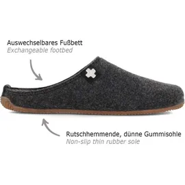 Living Kitzbühel Filzpantoffel Herren Grau