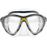 Cressi Big Eyes Evolution Schnorchelmaske - Schnorchel & Taucherbrille Erwachsene - Schnorcheln & Tauchen - Brillentauglich - Transparent/Gelb - Einzelne Maske
