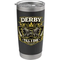 Derby Till I Die Skating Derby Quad Disco Skates Skater Doppelwandiger Edelstahl-Thermobecher