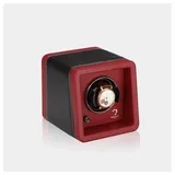 MODALO Uhrenbeweger SATURN 1 Uhr, (Uhrenboxen, Uhrenkasten Uhrenbeweger 1 Uhr) rot|schwarz