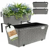CASARIA Balkonkasten 60 x 20 x 19 cm Grau