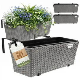 CASARIA Balkonkasten 60 x 20 x 19 cm Grau
