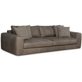 Designwerk Big-Sofa Leder 3-Sitzer Braun