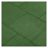 vidaXL Fallschutzfliesen 18 Stk. Gummi 50 x 50 x 3 cm Grün