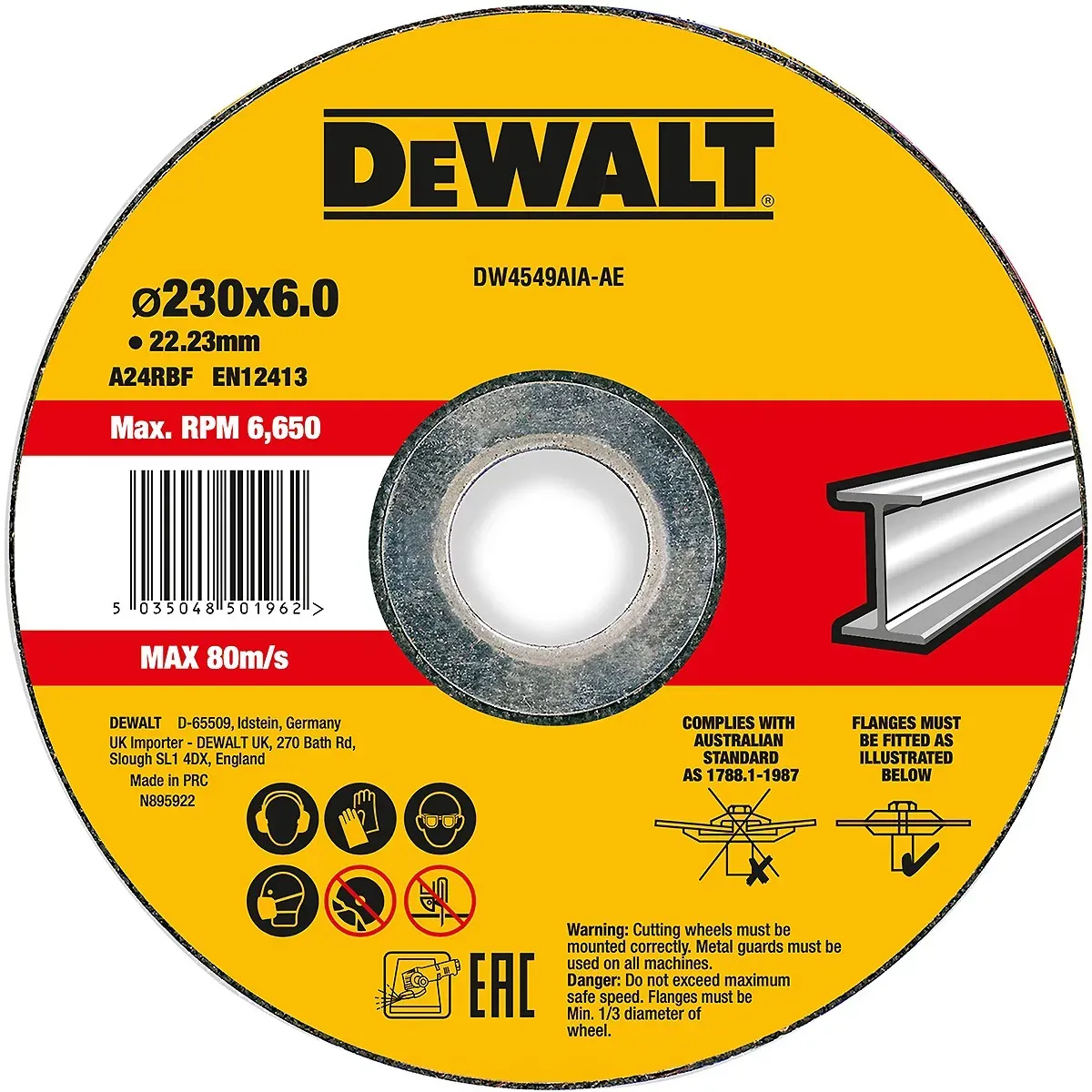 DEWALT High Performance Schruppscheibe Inox 230 - DWA4549SIA-AE