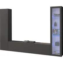 Home Affaire Wohnwand HOME AFFAIRE "Maruska", grau (anthrazit, anthrazit), B:260cm H:180cm T:30cm, Holzwerkstoff, Kastenmöbel-Sets, Wohnwand