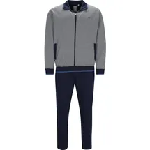 HAJO Herren Hausanzug, lang - Klima-Komfort, Zip-Jacke, Homewear blau