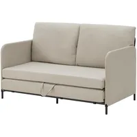 [en.casa] - Bettsofa, Soini mit Liegefunktion Beige
