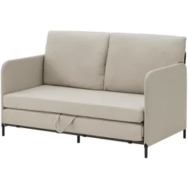 [en.casa] - Bettsofa, Soini mit Liegefunktion Beige