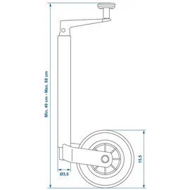 PRO PLUS ProPlus Stützrad 35 mm Kunststofffelge 160 x 40 mm
