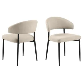Actona Esszimmerstuhl Edina Polyester beige 2er Set